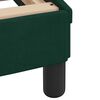 vidaXL Bed Frame with LED without Mattress "Hanko" Dark Green 140x190 cm Velvet