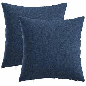 vidaXL Kudd&ouml;verdrag 2 st HEERLEN Bl&aring; 30 x 30 cm Tyg