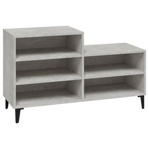 vidaXL Skosk&aring;p betonggr&aring; 102x36x60 cm konstruerat tr&auml;