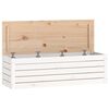 vidaXL F&ouml;rvaringsl&aring;da vit 109x36,5x33 cm massiv furu