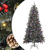 vidaXL Konstgjord julgran Gr&ouml;n 240 cm PVC och Plast och St&aring;l