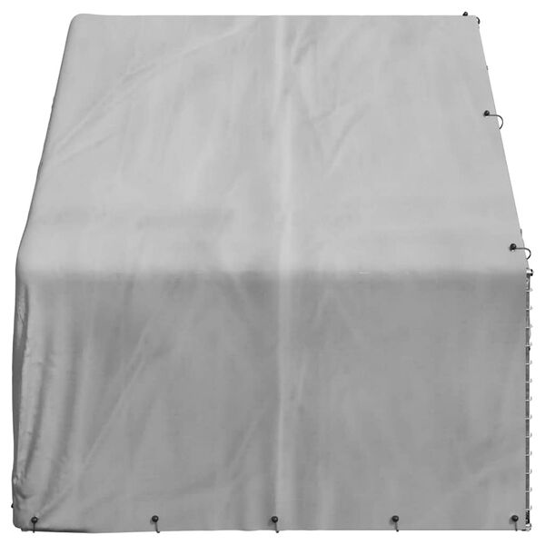 vidaXL Hundkoja utomhus med &ouml;verdrag 3x2x1,9 m galvaniserat st&aring;l