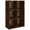 vidaXL Bokhylla/sk&auml;nk r&ouml;kf&auml;rgad ek 66x30x98 cm konstruerat tr&auml;