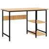 vidaXL Datorbord svart och ljus ek 105x50x72 cm MDF och metall