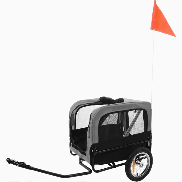 FLAMINGO Hundcykelvagn Romero gr&aring; 59,5x43x51 cm