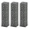 vidaXL Gabionkorg set 3 st galvaniserad tr&aring;d 25 x 25 x 100 cm