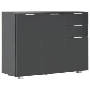 vidaXL Sk&auml;nk svart h&ouml;gglans 107x35x80,5 cm