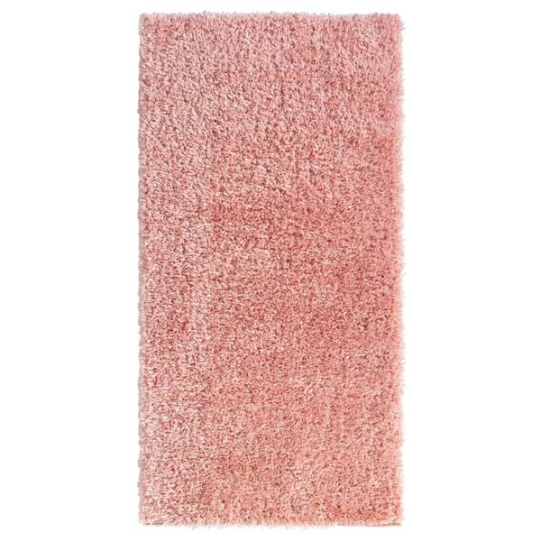 vidaXL L&aring;ng lugg ryamatta rosa 100x200 cm 50 mm