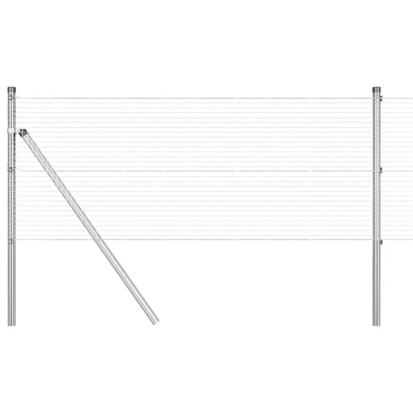 vidaXL St&auml;ngselstolpe Silver 10 x 0,5 m (19 x 19 mm n&auml;t) St&aring;l