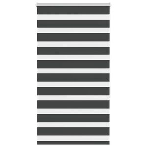vidaXL Rullgardin zebra svart 70x150 cm tyg bredd 65,9 cm polyester