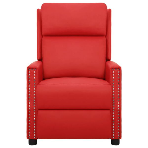 vidaXL Massagefåtölj röd konstläder