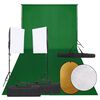 vidaXL Fotostudio med lampor, bakgrund och reflexsk&auml;rm