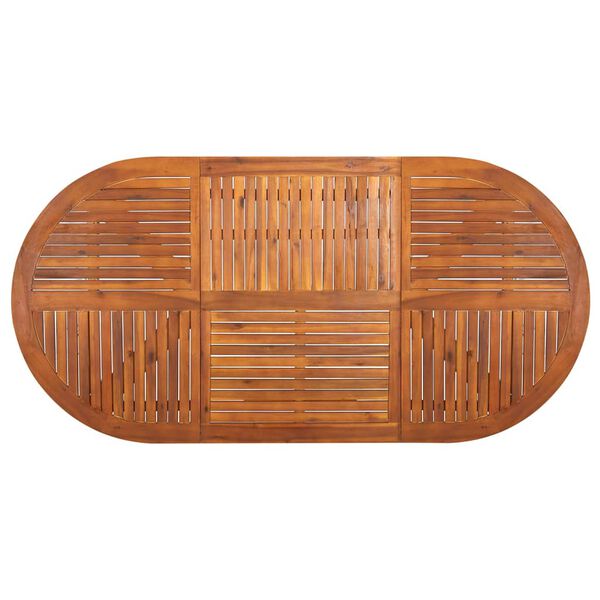 vidaXL Matgrupp för trädgården 7 delar svart