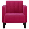 vidaXL Soffstol med armstöd vinröd 53 cm sammet