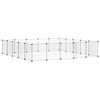 vidaXL Hundg&aring;rd svart 20 paneler 175x175x35 cm st&aring;l