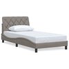 vidaXL Bed Frame without Mattress Taupe 100x200 cm Fabric