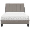 vidaXL Bed with Mattress "Hanko" Taupe 100x200 cm Fabric