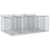 vidaXL Gabion upph&ouml;jd s&auml;ng 150 x 100 x 60 cm Galvaniserat st&aring;l Silver