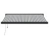 vidaXL Markis inf&auml;llbar antracit och vit 3,5x2,5 m tyg&aluminium