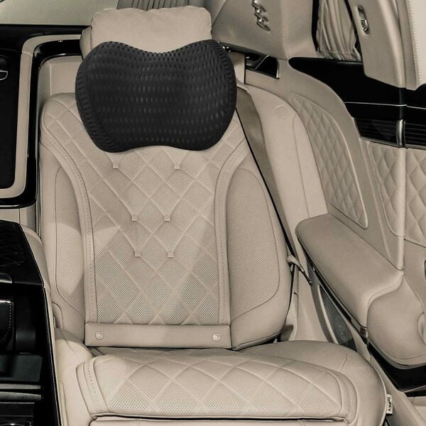 vidaXL Nackkudde Enf&auml;rgad Svart 30,5 x 21,5 x 13 cm Minneskum