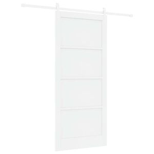 vidaXL Skjutd&ouml;rr ORKDAL Vit 93 x 211 cm Massiv furu