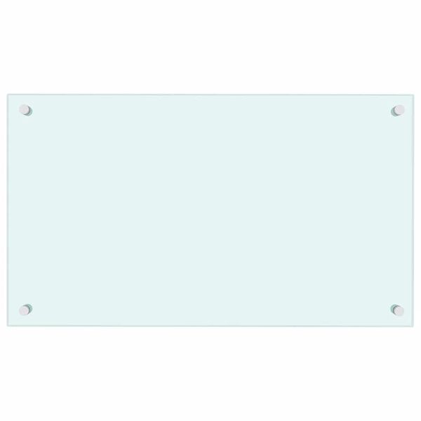 vidaXL Stänkskydd 2 st vit 70x40 cm härdat glas