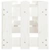 vidaXL Odlingslåda med staket-design vit 200x30x30 cm massiv furu