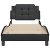 vidaXL Bed Frame without Mattress "Zadar" Black 90x190 cm Faux Leather