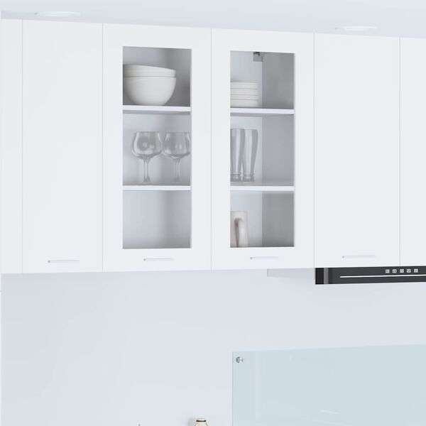 vidaXL H&auml;ngande sk&aring;p med lagring Vit 80 x 31 x 80 cm Konstruerat tr&auml;