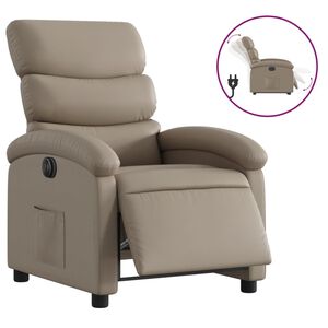 vidaXL Elektrisk reclinerf&aring;t&ouml;lj cappuccino konstl&auml;der