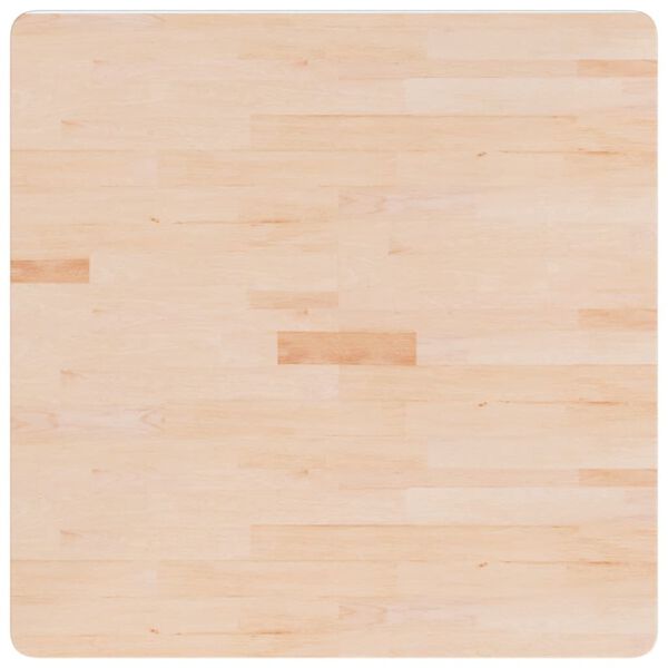 vidaXL Fyrkantig bordsskiva 80x80x1,5 cm obehandlat massiv ek