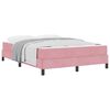 vidaXL B&auml;ddfj&auml;der med madrass Rosa 160 x 220 cm tyg