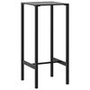 vidaXL Barbord svart 50x50x110 cm pulverlackerat st&aring;l