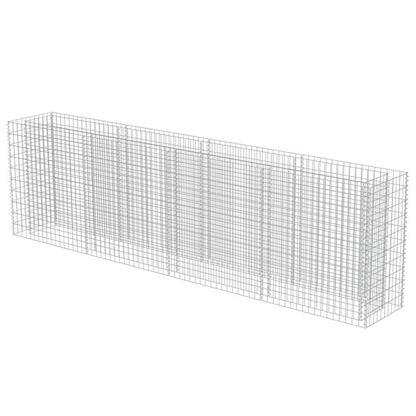 vidaXL Planteringsgabion upphöjd galvaniserat stål 360x50x100 cm