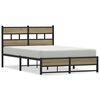 vidaXL S&auml;ngram utan madrass metall sonoma-ek 120x200 cm