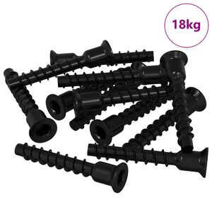 vidaXL Hylssfranskruv 3072 pcs Svart 7 x 40 mm J&auml;rn