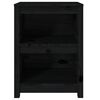 vidaXL Bokhylla svart 50x35x68 cm massiv furu