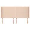 vidaXL Sänggavel med kanter cappuccino 183x16x118/128 cm konstläder