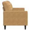 vidaXL Soffa 2-sits brun 140 cm sammet