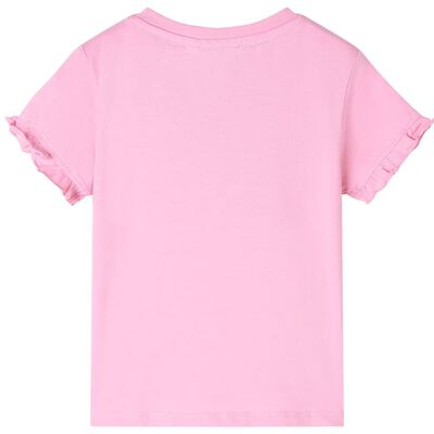 T-shirt med korta ärmar för barn ljusrosa 92