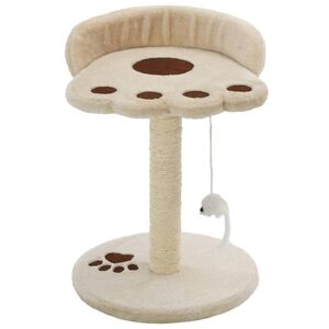 vidaXL Kl&ouml;str&auml;d med sisalpelare 40 cm beige och brun