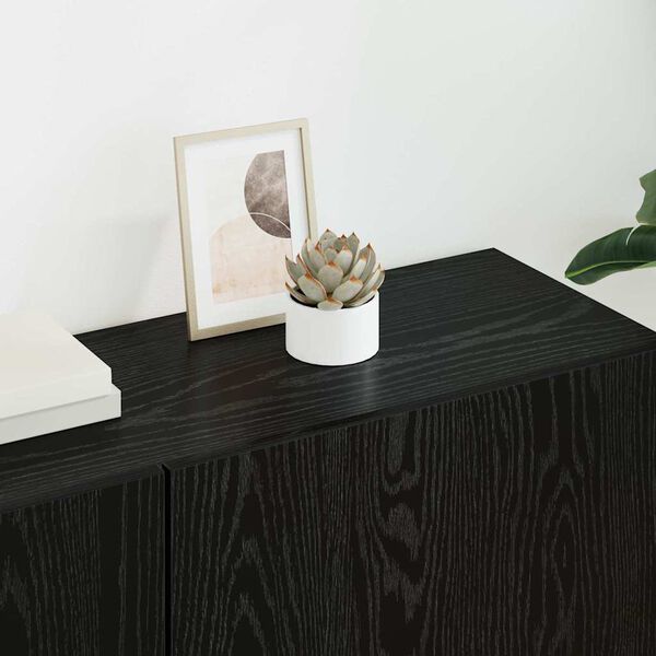 vidaXL TV-v&auml;ggmodul V&auml;ggmonterad 5 pcs Svart ek Konstruerat tr&auml;