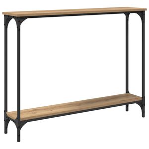 vidaXL Konsolbord Artisan Ek 100 x 22,5 x 75 cm Konstruerat tr&auml;