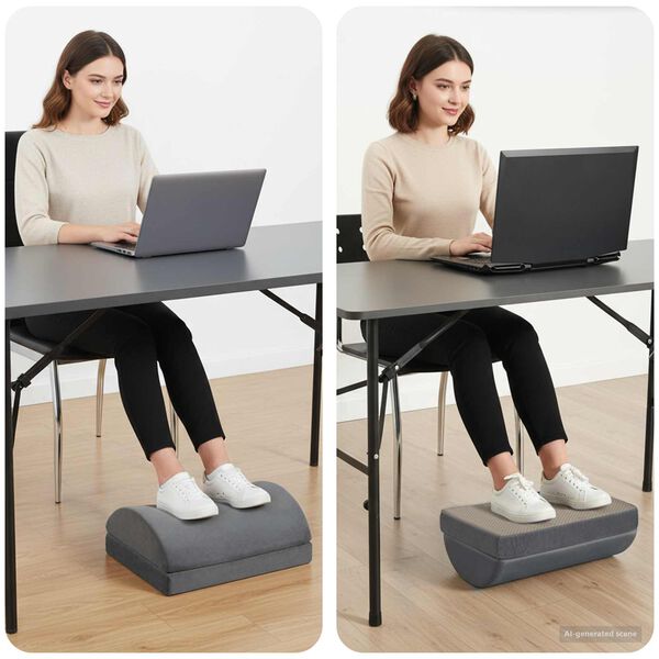 vidaXL Fotst&ouml;d Kudde Enf&auml;rgad Gr&aring;