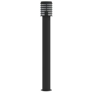 vidaXL Utomhusgolvlampa svart 110 cm rostfritt st&aring;l