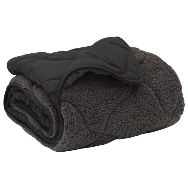 vidaXL Full &Aring;rs-Duvet Quiltad Antracit 155 x 220 cm