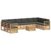 vidaXL Utomhussoffset 8 pcs Vit och Antracit 59 x 59 x 37 cm Polyester