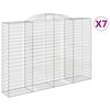 vidaXL Gabioner b&aring;gformade 7 st 300x50x200/220 cm galvaniserat j&auml;rn