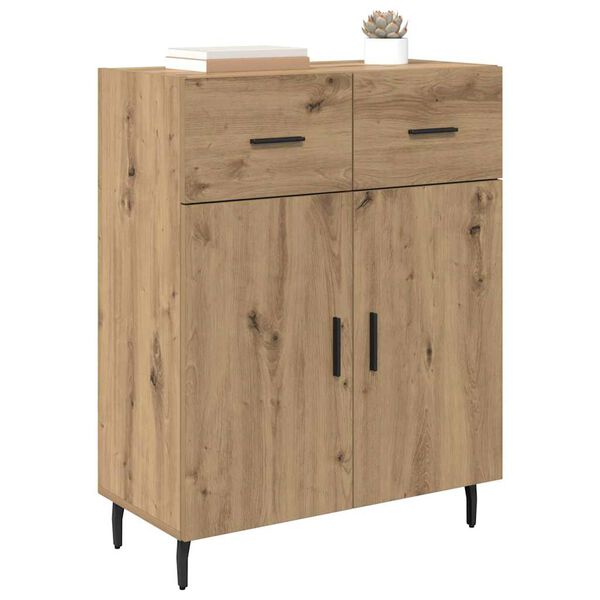 vidaXL Sideboard med låda Artisan Ek 69,5 x 34 x 90 cm Konstruerat trä