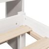 vidaXL S&auml;ng med bokhylla utan madrass vit 120x190 cm massiv furu